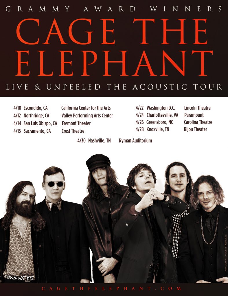 Cage The Elephant Announce Live Unpeeled Acoustic Tour This Spring 